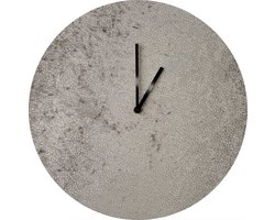 VB Luxury Design - Velvet wandklok - Minimalistisch design - Diameter 40cm - Stil uurwerk - handgemaakt - Largo Taupe