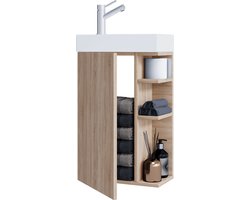 VCM 2-delige badkamermeubelset gastentoilet gastentoilet wastafel klein smal Lumia 2-delige badkamermeubelset gastentoilet gastentoilet wastafel klein smal Lumia