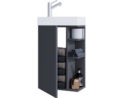 VCM 2-delige badkamermeubelset gastentoilet gastentoilet wastafel klein smal Lumia 2-delige badkamermeubelset gastentoilet gastentoilet wastafel klein smal Lumia