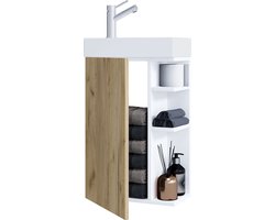 VCM 2-delige badkamermeubelset gastentoilet gastentoilet wastafel klein smal Lumia 2-delige badkamermeubelset gastentoilet gastentoilet wastafel klein smal Lumia