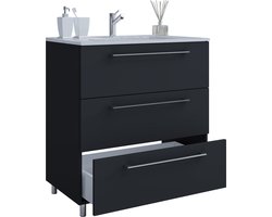 VCM 2-delige wastafel op voet Badkamermeubelset Wastafel Badinos 3 lades 2-delige wastafel op voet Badkamermeubelset Wastafel Badinos 3 lades