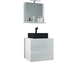 VCM 3-delig wastafelmeubel Badmeubelset Wastafel Lendas BL breedte 60 cm M lade 3-delig wastafelmeubel Badmeubelset Wastafel Lendas BL breedte 60 cm M lade