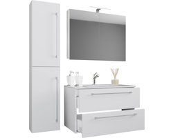 VCM 4-delig wastafelmeubel Badmeubelset Wastafel Badinos Lade SC 4-delig wastafelmeubel Badmeubelset Wastafel Badinos Lade SC