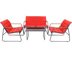 VCM 4-delige set lounge tuinmeubelen tuinset zitgroep balkonmeubelen zitkussens 4-delige set lounge tuinmeubelen tuinset zitgroep balkonmeubelen zitkussens