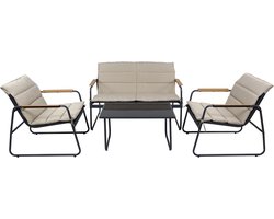 VCM 4-delige set lounge tuinmeubelen tuinset zitgroep balkonmeubelen zitkussens 4-delige set lounge tuinmeubelen tuinset zitgroep balkonmeubelen zitkussens