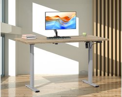 VCM bureaus, thuiskantoor bureau, werkbureau, studiebureau, schrijfbureau, slaapkamerbureau, deak, kantoortafel, computertafel, werktafel, tafels, pc-tafel In hoogte verstelbaar bureau traploze elektrische hoogteverstelling Lona 140x80 zwart