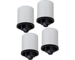 VCM hifi-kasten, platenspelerkast, stereokast, hifi-rekken, routerstandaard, hifi-rekken en -standaards, witte platenspelerstandaard, draaitafelstandaard met opbergruimte voor vinylplaten, platenspelermeubel, glazen tv-meubel, mediameubel