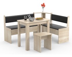 VCM Hoekbankenset Eetkamerset Bank Tafel Krukken Esal Mini Hoekbankenset Eetkamerset Bank Tafel Krukken Esal Mini