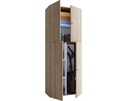 VCM hoge kast, garagekast, kunststof buitenkast, buitenkasten en -kasten, vrijstaande bezemkast, ketelkasten, buitenkast, strijkplankenkast, opbergoplossingen voor bijkeuken, kunststof opbergkast, opbergkasten, bezemopslag, hoge buitenkast