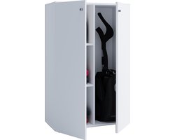 VCM hoge kast, garagekast, kunststof buitenkast, buitenkasten en -kasten, vrijstaande bezemkast, ketelkasten, buitenkast, strijkplankenkast, opbergoplossingen voor bijkeuken, kunststof opbergkast, opbergkasten, bezemopslag, hoge buitenkast