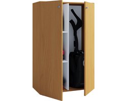 VCM hoge kast, garagekast, kunststof buitenkast, buitenkasten en -kasten, vrijstaande bezemkast, ketelkasten, buitenkast, strijkplankenkast, opbergoplossingen voor bijkeuken, kunststof opbergkast, opbergkasten, bezemopslag, hoge buitenkast