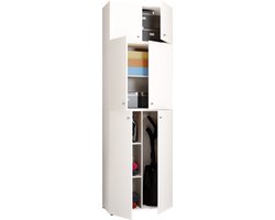 VCM hoge kast, garagekast, kunststof buitenkast, buitenkasten en -kasten, vrijstaande bezemkast, ketelkasten, buitenkast, strijkplankenkast, opbergoplossingen voor bijkeuken, kunststof opbergkast, opbergkasten, bezemopslag, hoge buitenkast