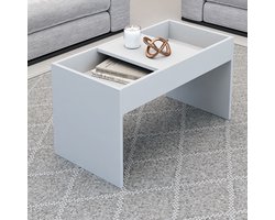 VCM Holz Beistelltisch | Couchtisch schlicht | Maße ca. H. 39 x B. 71 x T. 36 cm | Wohnzimmertisch | Kaffeetisch - Mantila