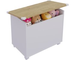 VCM Holztruhe | Maße ca. H. 54 x B. 68 x T. 39 cm | Rollen | Kiste für alle Wohnräume | Aufbewahrungsbox | Kiste - Bosula M