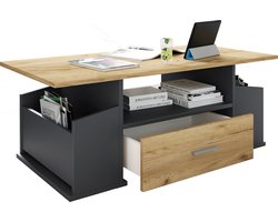 VCM Houten bijzettafel Salontafel Sofa-tafel Woonkamertafel Lade Junata Houten bijzettafel Salontafel Sofa-tafel Woonkamertafel Lade Junata