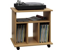 VCM Houten bijzettafel salontafel sofatafel wielen oprolbare salontafel Tabina Houten bijzettafel salontafel sofatafel wielen oprolbare salontafel Tabina