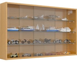 VCM Houten glazen hangende vitrinekast Muur vitrinekast Decoratieve verzamelaar vitrinekast Drivalo XL Houten glazen hangende vitrinekast Muur vitrinekast Decoratieve verzamelaar vitrinekast Drivalo XL