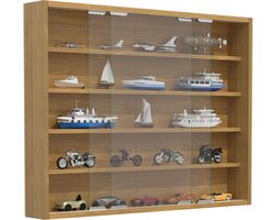 VCM Houten glazen wandvitrine Wandvitrine Verzamelvitrine Agisa L Houten glazen wandvitrine Wandvitrine Verzamelvitrine Agisa L