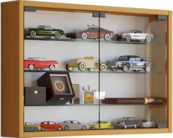 VCM Houten glazen wandvitrinekast Wandvitrinekast Collector vitrine Mandosa M Houten glazen wandvitrinekast Wandvitrinekast Collector vitrine Mandosa M
