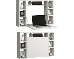 VCM Houten hangend inklapbaar bureau wandbureau computer bureau la Wandila Houten hangend inklapbaar bureau wandbureau computer bureau la Wandila