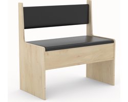 VCM Houten hoekbank Bank met commode Esal breedte 80 cm Houten hoekbank Bank met commode Esal breedte 80 cm