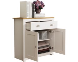 VCM Houten ladekast dressoir highboard dressoirkast halmeubel lade Balusa L Houten ladekast dressoir highboard dressoirkast halmeubel lade Balusa L