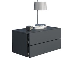 VCM Houten wandlade nachtkastje wandplank lade console nachtkastje Usal L 60 cm Houten wandlade nachtkastje wandplank lade console nachtkastje Usal L 60 cm