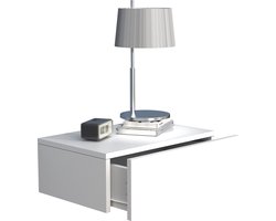 VCM Houten wandlade nachtkastje wandplank lade console nachtkastje Usal M 45 cm Houten wandlade nachtkastje wandplank lade console nachtkastje Usal M 45 cm