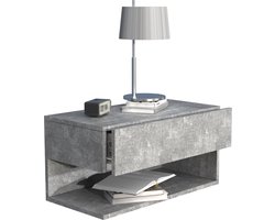 VCM Houten wandlade nachtkastje wandplank lade console nachtkastje Usal XL 60 cm Houten wandlade nachtkastje wandplank lade console nachtkastje Usal XL 60 cm