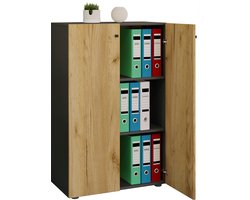 VCM Kantoorkast Boeken Mappen Archiefkast Kantoormeubelen Kast Lona 3-voudige draaideuren Kantoorkast Boeken Mappen Archiefkast Kantoormeubelen Kast Lona 3-voudige draaideuren