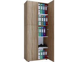 VCM Kantoorkast Boeken Mappen Archiefkast Kantoormeubelen Kast Lona 5-vaks draaideuren Kantoorkast Boeken Mappen Archiefkast Kantoormeubelen Kast Lona 5-vaks draaideuren