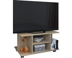 VCM mediawandmeubel, zwevend tv-meubel, groot tv-meubel, tv-bureau, tv-meubel voor 65 inch tv, zwevende tv-standaard, houten tv-standaard, hoog tv-meubel, tv-wandpaneel, tv-entertainmentmeubels voor de woonkamer