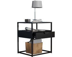 VCM Metalen nachtkastje Bijzettafel Lade Console Nachtkastje Flokas M Metalen nachtkastje Bijzettafel Lade Console Nachtkastje Flokas M