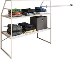 VCM Metalen open garderobe inloop kledingrek Schuin plafond plank Disal Metalen open garderobe inloop kledingrek Schuin plafond plank Disal