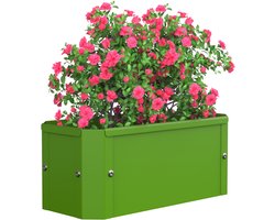 VCM Metall Beet rechteckig | stehender Pflanzkasten | Blumenkasten für Garten Terrasse Balkon | Blumentopf H. 16 x B. 39 x. T. 18 cm | Balora S