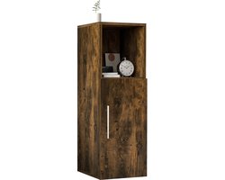 VCM Nachtschrank | Maße ca. H. 90 x B. 30 x T. 35 cm | Beistelltisch mit Drehtühr | Nachttisch - Narila