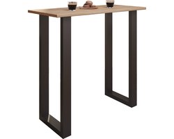 VCM Premium houten aluminium bartafel bistrotafel barbalietafel Xona 110x50 cm Premium houten aluminium bartafel bistrotafel barbalietafel Xona 110x50 cm