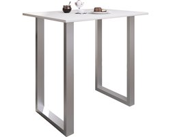 VCM Premium houten aluminium bartafel bistrotafel barbalietafel Xona 110x80 cm Premium houten aluminium bartafel bistrotafel barbalietafel Xona 110x80 cm