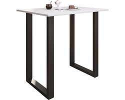 VCM Premium houten aluminium bartafel bistrotafel barbalietafel Xona 110x80 cm Premium houten aluminium bartafel bistrotafel barbalietafel Xona 110x80 cm