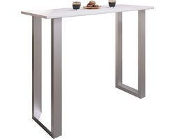 VCM Premium houten aluminium bartafel bistrotafel barbalietafel Xona 140x50 cm Premium houten aluminium bartafel bistrotafel barbalietafel Xona 140x50 cm