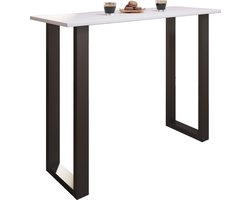 VCM Premium houten aluminium bartafel bistrotafel barbalietafel Xona 140x50 cm Premium houten aluminium bartafel bistrotafel barbalietafel Xona 140x50 cm