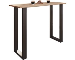 VCM Premium houten aluminium bartafel bistrotafel barbalietafel Xona 140x50 cm Premium houten aluminium bartafel bistrotafel barbalietafel Xona 140x50 cm