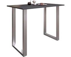 VCM Premium houten aluminium bartafel bistrotafel barbalietafel Xona 140x80 cm Premium houten aluminium bartafel bistrotafel barbalietafel Xona 140x80 cm