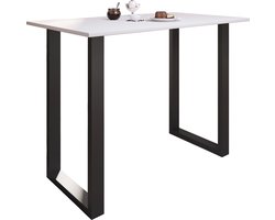VCM Premium houten aluminium bartafel bistrotafel barbalietafel Xona 140x80 cm Premium houten aluminium bartafel bistrotafel barbalietafel Xona 140x80 cm