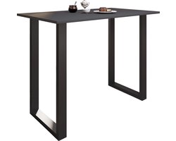 VCM Premium houten aluminium bartafel bistrotafel barbalietafel Xona 140x80 cm Premium houten aluminium bartafel bistrotafel barbalietafel Xona 140x80 cm