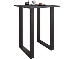 VCM Premium houten aluminium bartafel bistrotafel barbalietafel Xona 80x80 cm Premium houten aluminium bartafel bistrotafel barbalietafel Xona 80x80 cm