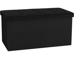 VCM Stoff Sitzbank | Maße ca. H. 38 x B. 76 x T. 38 cm | Kiste für flexiblen Einsatz in allen Wohnräumen | Aufbewahrungsbox | Sitztruhe - Boxas