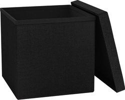 VCM Stoff Sitztruhe | Maße ca. H. 38 x B. 38 x T. 38 cm | Kiste für flexiblen Einsatz in allen Wohnräumen | Aufbewahrungsbox | Sitzhocker - Boxas
