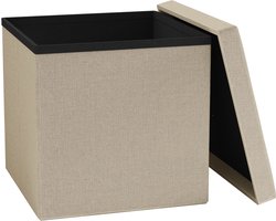 VCM Stoff Sitztruhe | Maße ca. H. 38 x B. 38 x T. 38 cm | Kiste für flexiblen Einsatz in allen Wohnräumen | Aufbewahrungsbox | Sitzhocker - Boxas