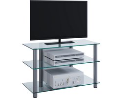 VCM TV meubel dressoir TV meubel TV plank aluminium glazen tafel Sindas TV meubel dressoir TV meubel TV plank aluminium glazen tafel Sindas